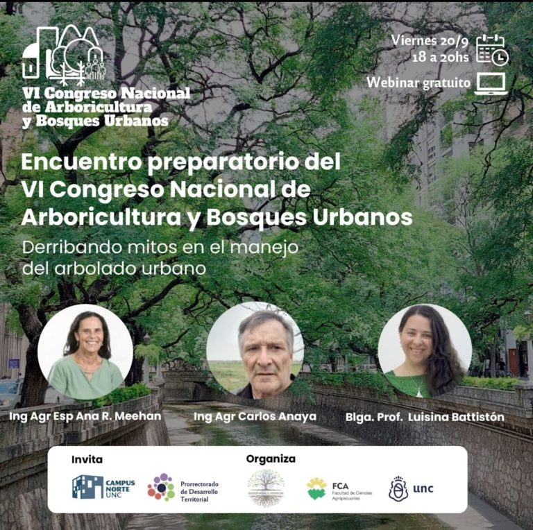 Encuentro preparatorio del VI Congreso Nacional de Arboricultura y Bosques Urbanos WEBINAR 